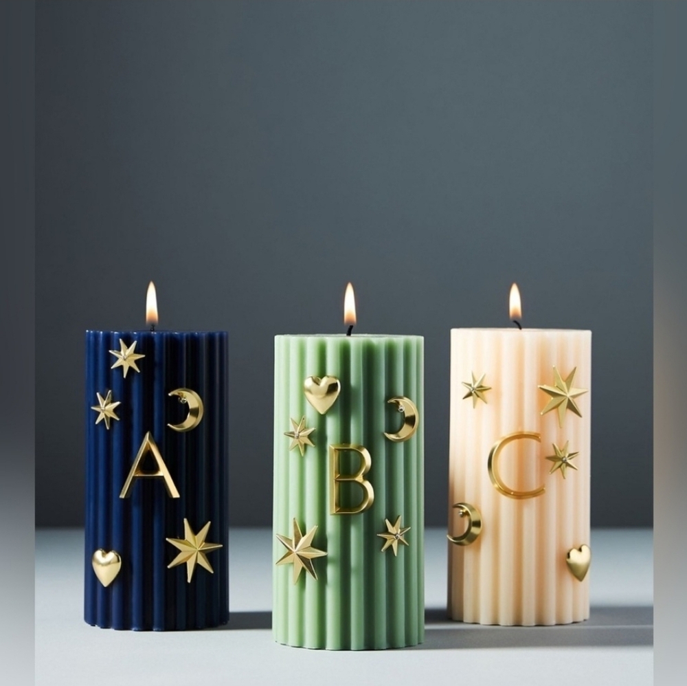 Anthropologie Monogram Candle Charms, Various, NIB